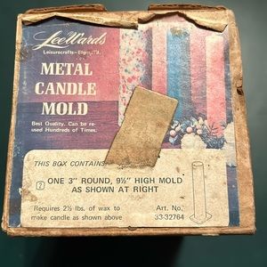 Vintage Dexter Candle Making Round Metal Mold by LeeWards.
